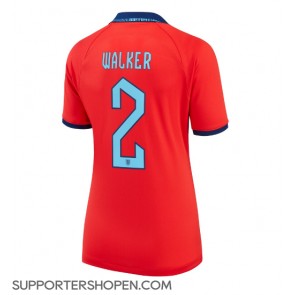 England Kyle Walker #2 Borta Matchtröja Dam VM 2022 Kortärmad